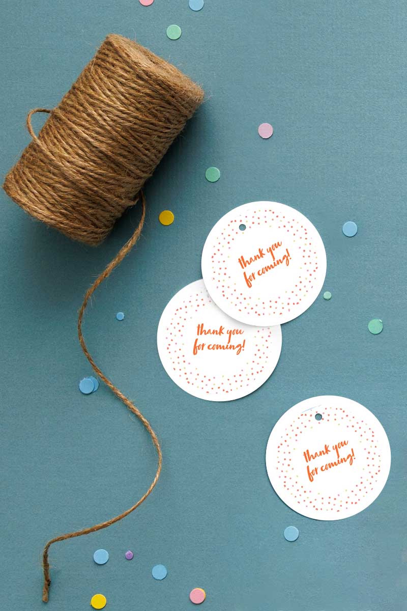 Orange Thank You Tags
