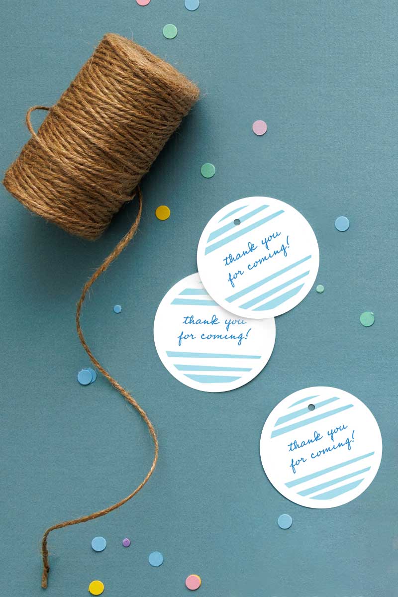 Blue Thank You Tags