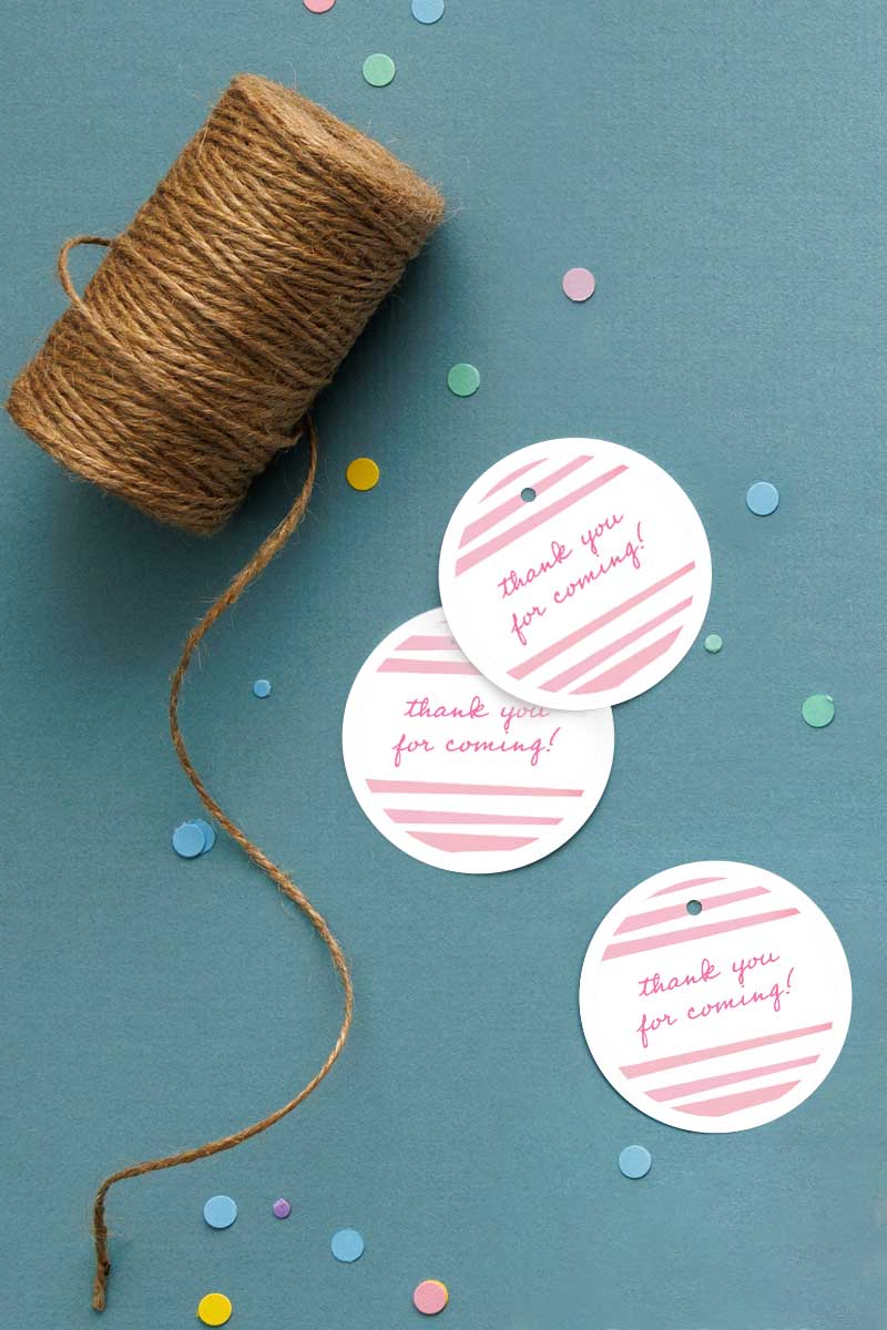 Pink Thank You Tags