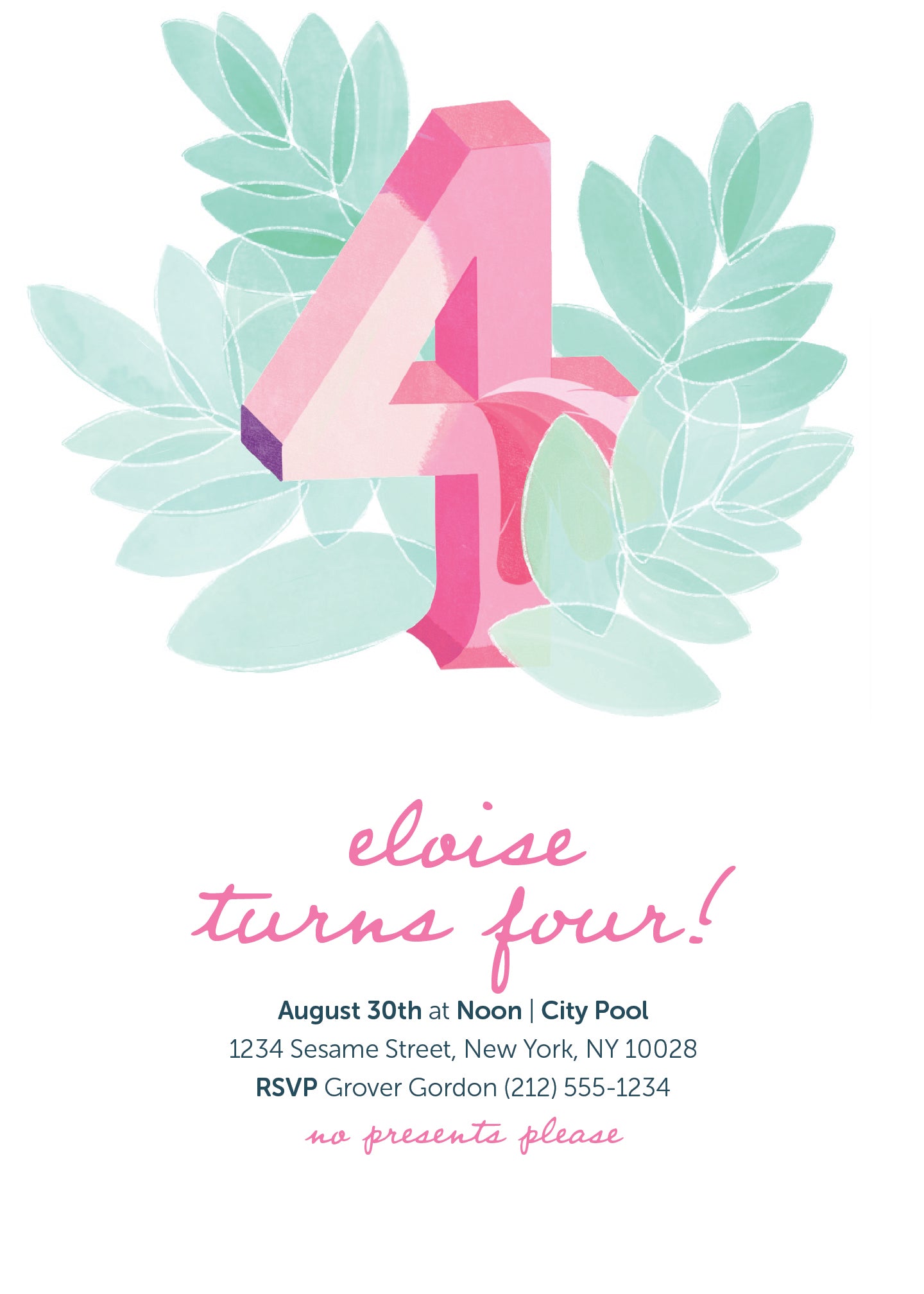 Milestone Birthday Invitation