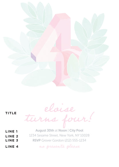 Milestone Birthday Invitation