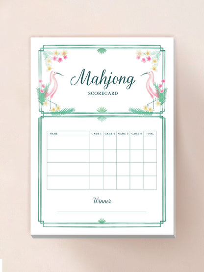 Mahjong Scorecard Pad