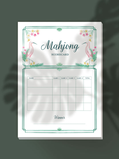 Mahjong Scorecard Pad
