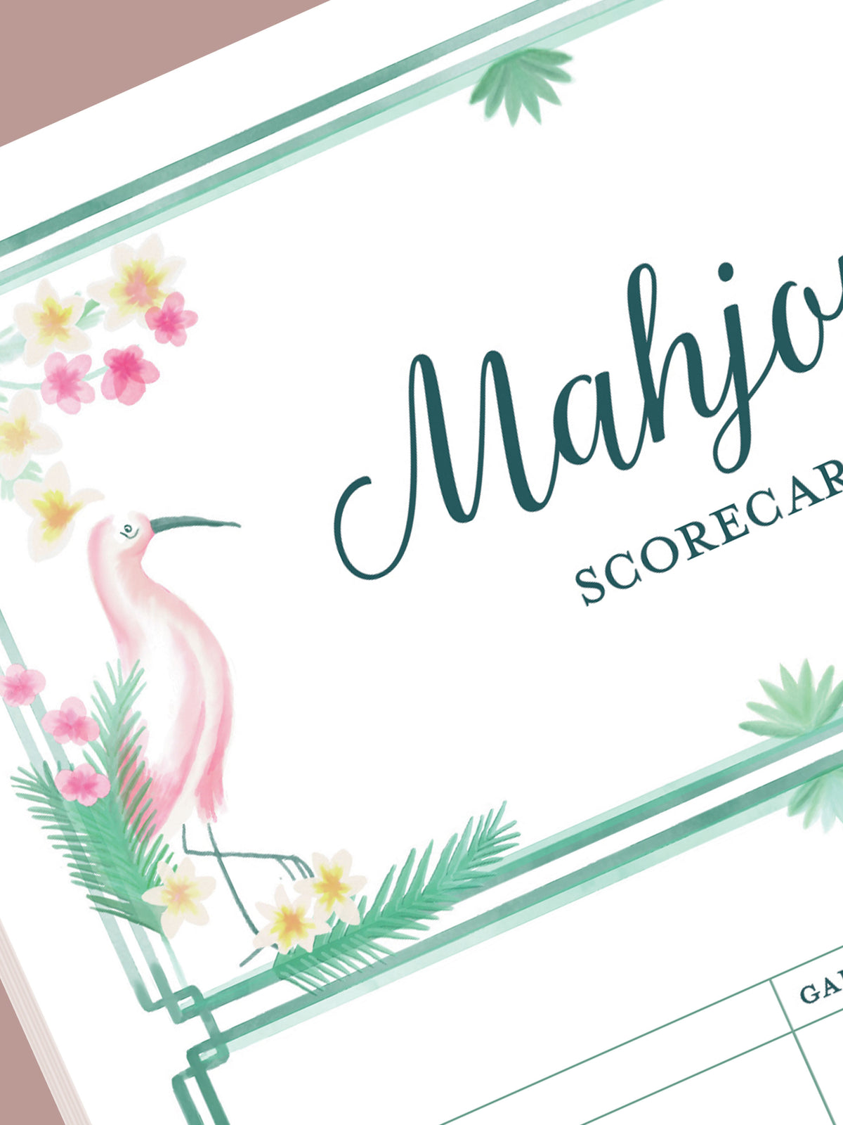 Mahjong Scorecard Pad